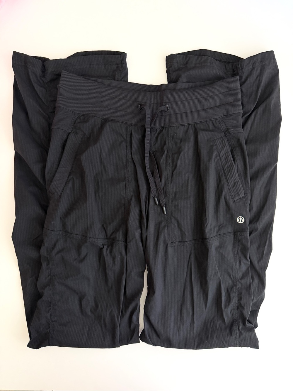 EUC Lululemon Black Pinstripe Dance Studio Pant